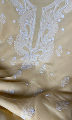 Load image into Gallery viewer, Women&#39;s Lakhnavi Handcrafted Unstitched Cotton Chikankari Suit Material - HONC0310526
