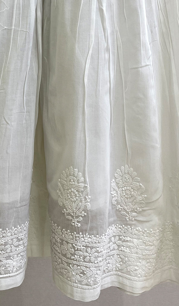 Women's Lakhnavi Handcrafted Cotton Chikankari Gharara - HONC0169589