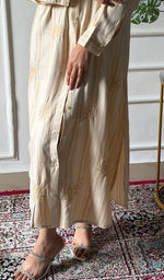 Load image into Gallery viewer, Vaishali Women's Lucknowi Handcrafted Cotton Chikankari Long Dress - HONC0341110