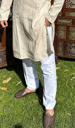 Load image into Gallery viewer, Men's Lucknowi Handcrafted Cotton Chikankari Kurta - HONC0337489