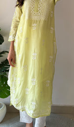 将图像加载到图库查看器中， Jiya Women's Lakhnavi Handcrafted Muslin Chikankari Kurti - HONC0367885