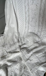 Load image into Gallery viewer, Women&#39;s Lucknowi Handcrafted Viscose Georgette Semi - Stitched Chikankari Anarkali and Dupatta Set- HONC0303283
