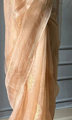 Load image into Gallery viewer, Women&#39;s Lucknowi Handcrafted Pure Organza Silk Chikankari Saree - HONC0269567
