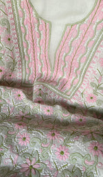 Load image into Gallery viewer, Women&#39;s Lakhnavi Handcrafted Cotton Chikankari Suit Material - HONC0291776
