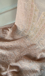 Load image into Gallery viewer, Women's Lakhnavi Handcrafted Maheshwari Mul Chanderi Kurta And Dupatta Set - HONC0330503