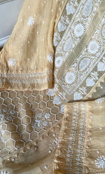 Load image into Gallery viewer, Women&#39;s Lakhnavi Handcrafted Mul Chanderi Semi-Stitched Kurta And Dupatta Set - HONC0307410
