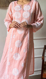将图像加载到图库查看器中， Naima Women's Lakhnavi Handcrafted Kota Cotton Chikankari Kurti - HONC03360444