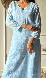 将图像加载到图库查看器中， Shejali Women's Lakhnavi Handcrafted Cotton Chikankari Kurti - HONC0346294
