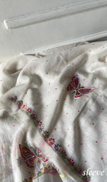将图像加载到图库查看器中， Titlee Women's Lakhnavi Handcrafted Mul Chanderi Unstitched Kurta And Dupatta Set - HONC0371215