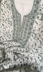 Load image into Gallery viewer, Titlee Women's Lakhnavi Handcrafted Unstitched Mul Chanderi Kurta And Dupatta Set - HONC0260939