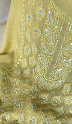 Load image into Gallery viewer, Women's Lakhnavi Handcrafted Mul Chanderi Unstitched Kurta And Dupatta Set - HONC0344343