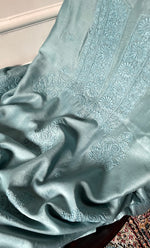 Load image into Gallery viewer, Women's Lucknowi Handcrafted Chanderi Silk Chikankari Full Suit Material - HONC0322712