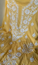 将图像加载到图库查看器中， Women's Lakhnavi Handcrafted Modal Cotton Chikankari Suit Material - HONC0275954