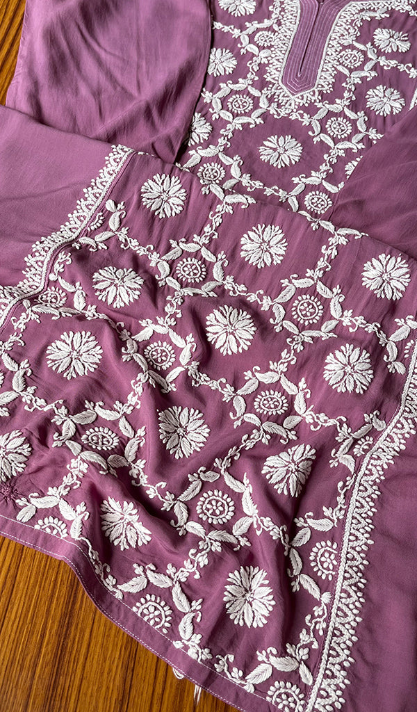 Women's Lucknowi Handcrafted Modal Cotton Chikankari Kurti - HONC0301054