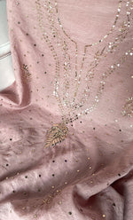 Load image into Gallery viewer, Women&#39;s Lakhnavi Handcrafted Mul Chanderi Unstitched Kurta And Dupatta Set - HONC0289416
