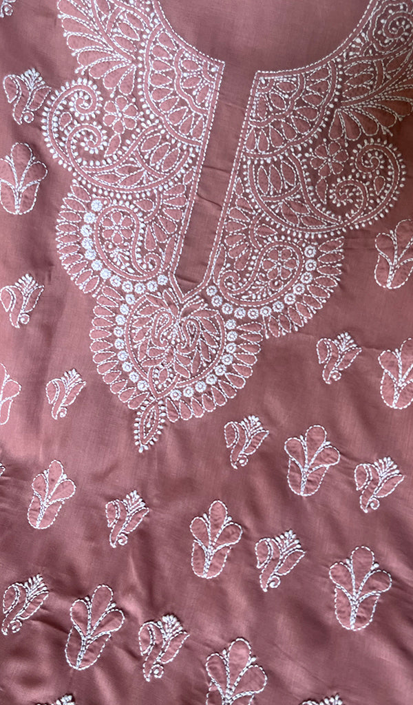 Women's Lakhnavi Handcrafted Cotton Chikankari Suit Material - HONC0264505
