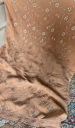 Load image into Gallery viewer, Women's Lakhnavi Handcrafted Pure Silk Georgette Chikankari Kurta And Dupatta Set - HONC0271654