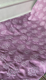 将图像加载到图库查看器中， Women's Lakhnavi Handcrafted Cotton Unstitched Chikankari Suit Material - HONC0360779