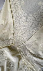 将图像加载到图库查看器中， Women&#39;s Lakhnavi Handcrafted  Cotton Semi -Stitched Kurta And Dupatta Set - HONC0306464
