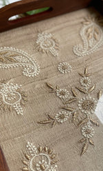 Load image into Gallery viewer, Chikankari Wooden Serving Tray - HONC0308893
