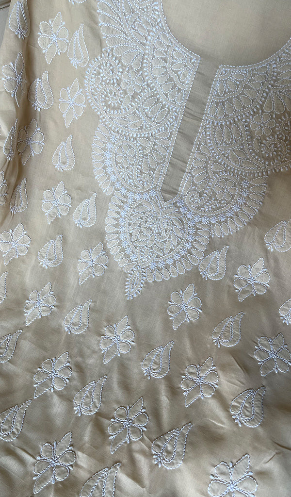 Women's Lakhnavi Handcrafted Cotton Chikankari Suit Material - HONC0264504