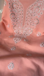 Load image into Gallery viewer, Women&#39;s Lakhnavi Handcrafted Cotton Chikankari Suit Material- HONC0232457
