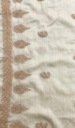 Load image into Gallery viewer, Women&#39;s Lucknowi Handcrafted Pure Silk Georgette Chikankari Dupatta - HONC0180054
