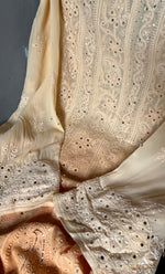 将图像加载到图库查看器中， Women&#39;s Lucknowi Handcrafted Viscose Georgette Semi - Stitched Chikankari Anarkali Full suit  - HONC0311034
