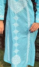 Load image into Gallery viewer, Zainab Women&#39;s Lucknowi Handcrafted Cotton Chikankari Kurti - HONC0217265
