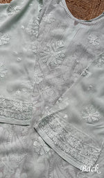 Load image into Gallery viewer, Women&#39;s Lakhnavi Handcrafted Viscose Georgette Chikankari Kurti- HONC0276111

