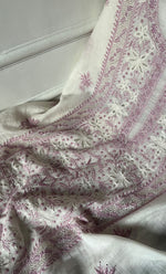 将图像加载到图库查看器中， Saanvi Women's Lakhnavi Handcrafted Mul Chanderi Unstitched Kurta And Dupatta Set- HONC0337745