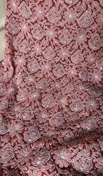 Load image into Gallery viewer, Women&#39;s Lucknowi Handcrafted Faux-Georgette Chikankari Suit Material - HONC0263425
