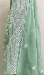 Load image into Gallery viewer, Chavi Women&#39;s Lakhnavi Handcrafted Cotton Chikankari Kurta And Dupatta Set- HONC0212212
