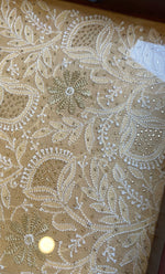 将图像加载到图库查看器中， Elegant Wooden Chikankari Tray – Handcrafted Lucknowi Embroidery - HONC0310504
