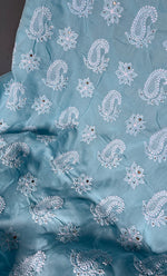 Load image into Gallery viewer, Women&#39;s Lakhnavi Handcrafted Unstitched Cotton Chikankari Suit Material - HONC0239976
