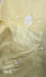 将图像加载到图库查看器中， Women&#39;s Lakhnavi Handcrafted Cotton Chikankari Unstitched Kurti Fabric - HONC0318766
