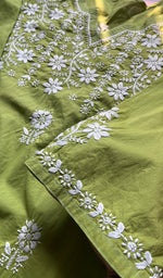 Load image into Gallery viewer, Women&#39;s Lucknowi Handcrafted Cotton Chikankari Kurti - HONC0301041
