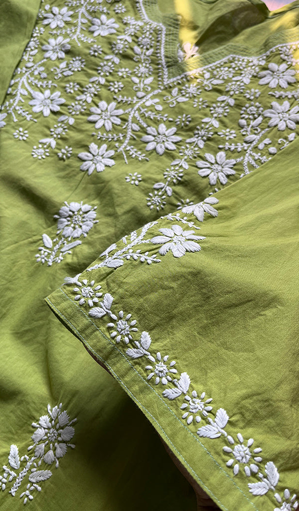 Women's Lucknowi Handcrafted Cotton Chikankari Kurti - HONC0301041