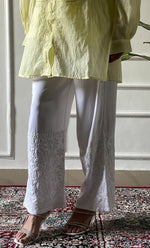 Load image into Gallery viewer, Women's Lakhnavi Handcrafted Mul Chanderi Chikankari Top - HONC0312909