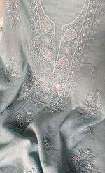 Load image into Gallery viewer, Women&#39;s Lakhnavi Handcrafted Mul Chanderi Unstitched Chikankari Full Suit Material - HONC0314656
