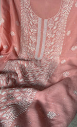 Load image into Gallery viewer, Women&#39;s Lakhnavi Handcrafted Mul Chanderi UnStitched Kurta And Dupatta Set - HONC0307409
