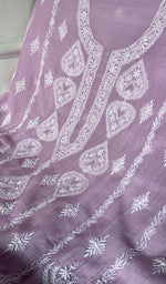 将图像加载到图库查看器中， Aavya Women's Lakhnavi Handcrafted Mul Chanderi Unstitched Kurta And Dupatta Set - HONC0348675