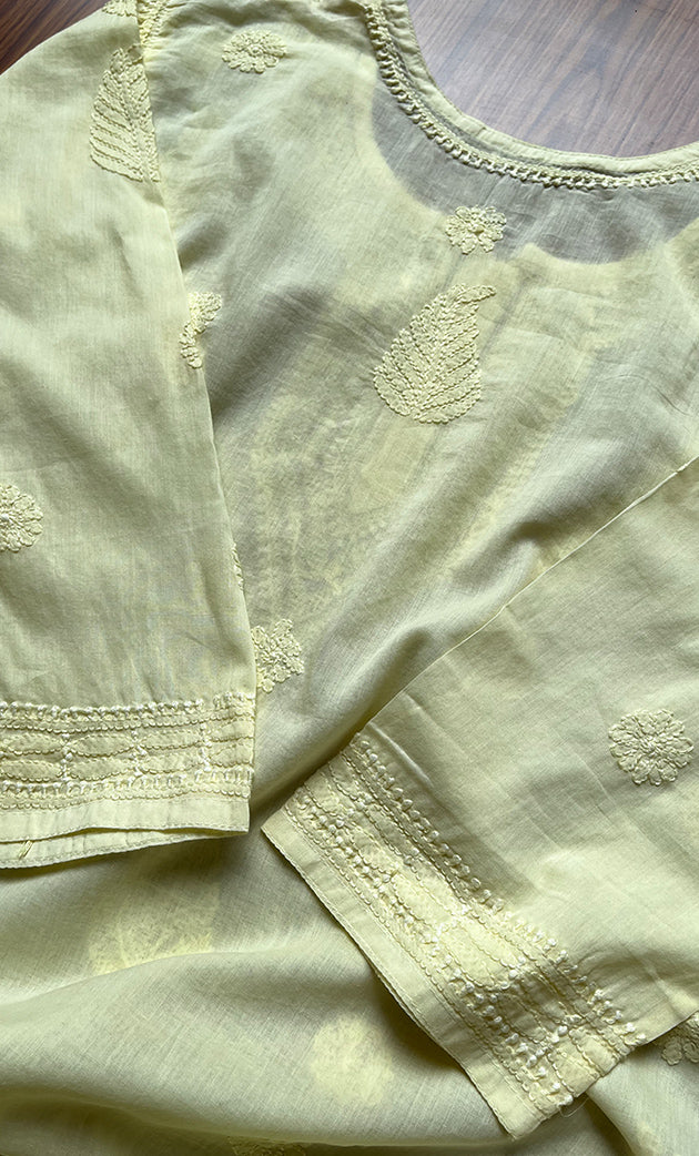 Women's Lakhnavi Handcrafted Cotton Chikankari Top -  HONC0214052