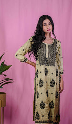 Load image into Gallery viewer, Shifa Women&#39;s Lakhnavi Handcrafted Modal Cotton Chikankari Kurta And Palazzo Set - HONC0216838
