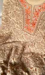 Load image into Gallery viewer, Women&#39;s Lakhnavi Handcrafted Unstitched Cotton Chikankari Suit Material - HONC0173411
