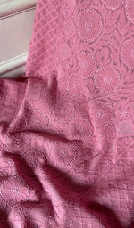 Load image into Gallery viewer, Women's Lucknowi Handcrafted Viscose Georgette Unstitched Chikankari Suit Material - HONC0319623