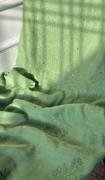 Load image into Gallery viewer, Women's Lakhnavi Handcrafted Mul Chanderi Chikankari Full Suit Material - HONC0282290