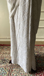 Load image into Gallery viewer, Women's Lakhnavi Handcrafted Pure Silk Georgette Chikankari Saree- HONC0178854