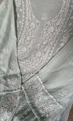 Load image into Gallery viewer, Women&#39;s Lakhnavi Handcrafted Mul Chanderi Semi - Stitched Kurta And Dupatta Set - HONC0305164
