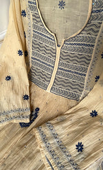 Load image into Gallery viewer, Women's Lakhnavi Handcrafted Mul Chanderi Semi-Stitched Kurta And Dupatta Set - HONC0286654
